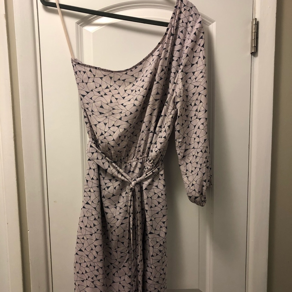 BCBG One Shoulder Geometric Dress